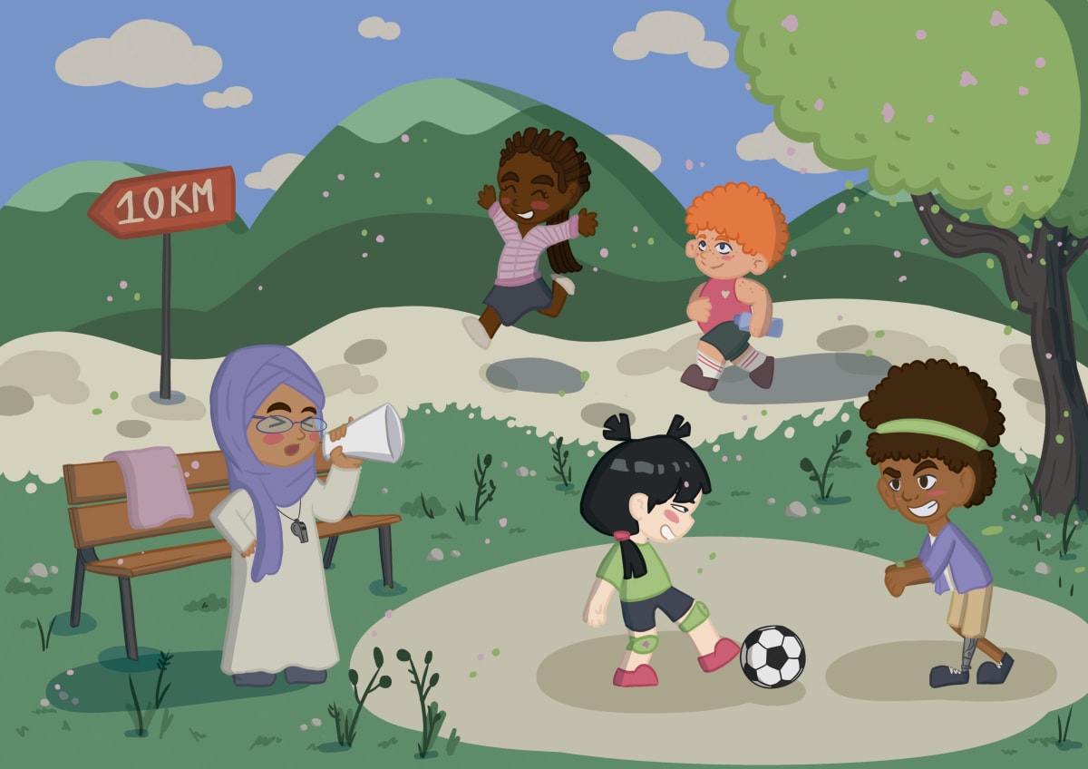 SPORTS ILLUSTRATION FOR KID TEXT BOOK
