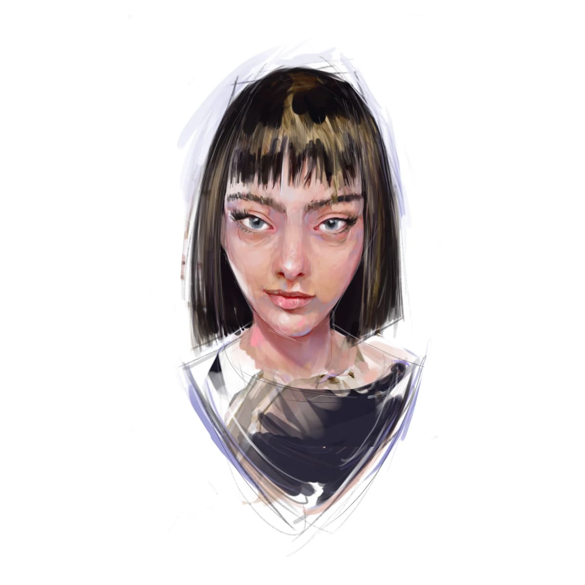 Ilustración de una figura femenina iluminada en rosa, de José Leandro, profesor de Concept Art en TRAZOS