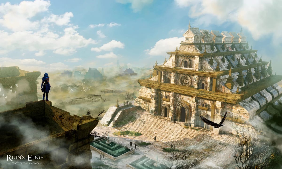 Concept art de un templo en ruinas (proyecto Ruin’s Edge), de Sandra Montero, profesor de Concept Art e Ilustración en TRAZOS
