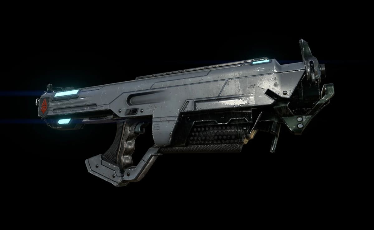 Modelado 3D de un fusil de ciencia ficción, de Sergio Santos, profesor de 3D y Videojuegos en TRAZOS