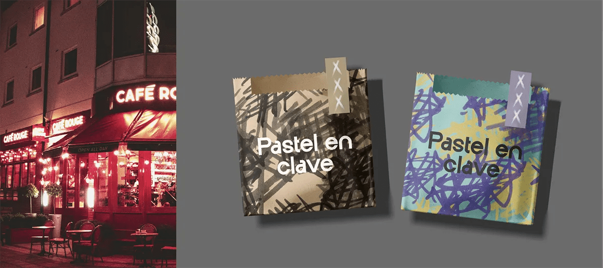 Sobres de azúcar Pastel en clave de Pxxtas del Rap, de Gonzalo Martínez Gómez, alumno de Diseño Gráfico y Motion Graphics en TRAZOS