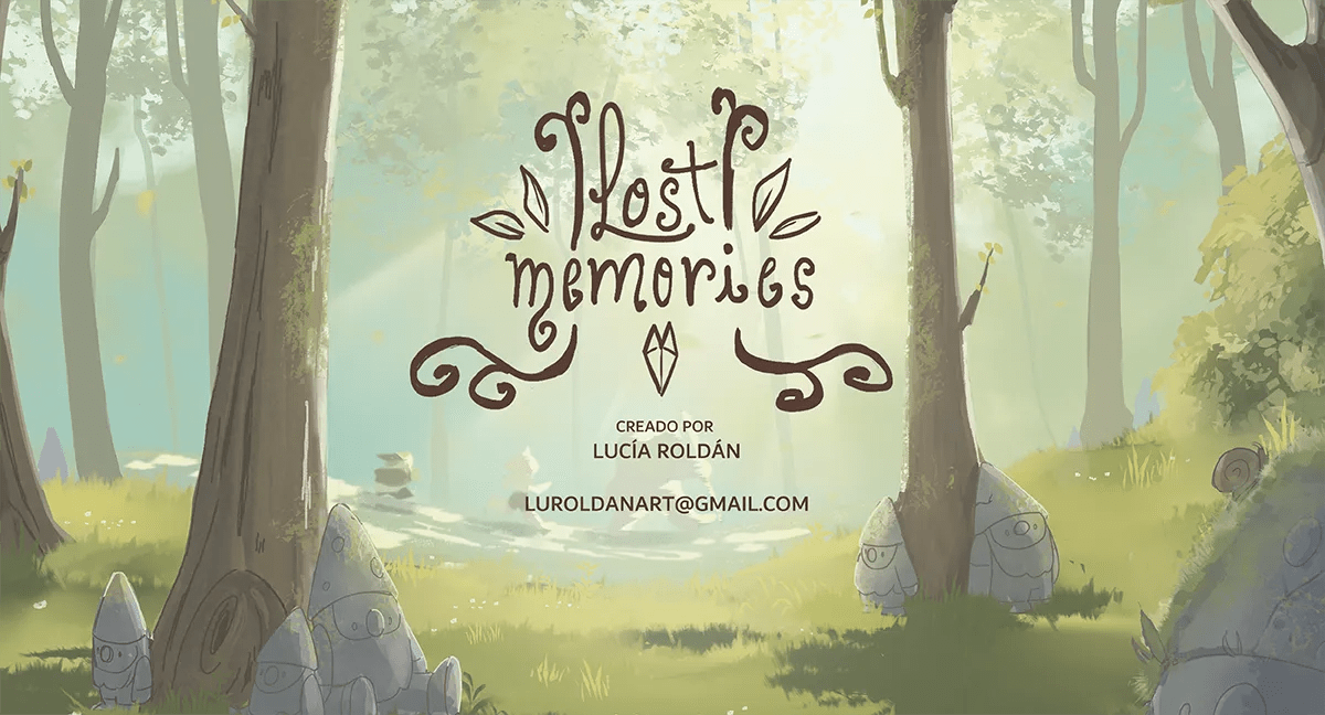 Ilustración de la protagonista Iris leyendo un libro antiguo iluminado, de Lucía Roldán, alumna de Ilustración y Animación 2D en TRAZOS