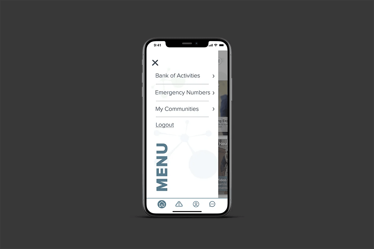 Pantalla de feed con artículos y vídeos sobre ADHD de la app Neuro Kids, de Diana Barrero, alumna de UX/UI/Web en TRAZOS
