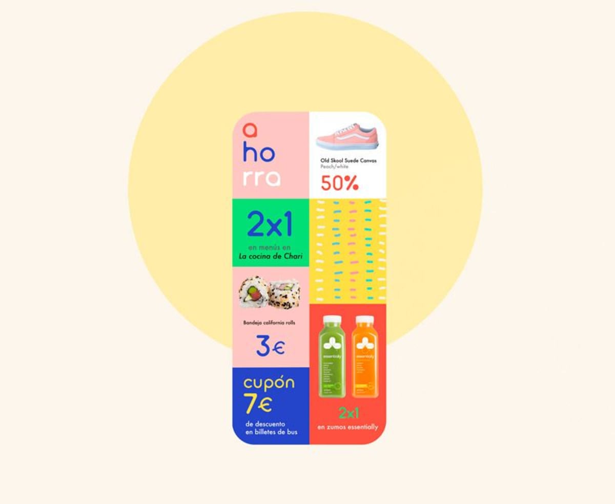 Pantalla de la sección ahorra con ofertas y cupones de la app Easy Peasy, de Carmen Morales, alumna de UX/UI/Web en TRAZOS