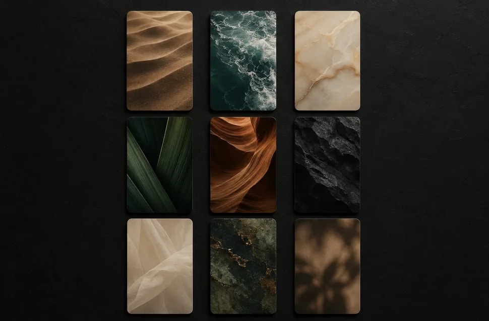 Rejilla de piezas verticales para redes sociales y fotogramas de vídeo corto dispuestos como un sistema de diseño, contenido multimodal, módulo del Máster Avanzado en IA Generativa Aplicada a la Dirección de Arte y Diseño Gráfico de TRAZOS, escuela de arte digital en Madrid