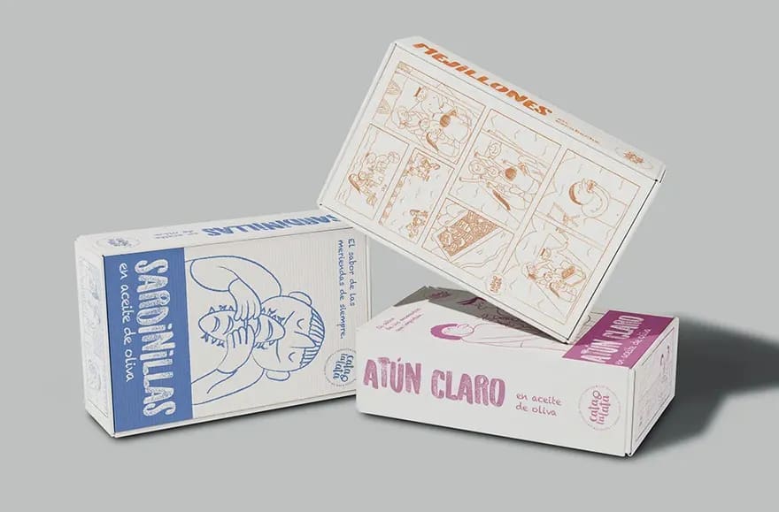Diseño de marca publicitaria 'La Rechonchita Fat Burgers' con logotipo y packaging de hamburguesa en naranja y crema, módulo de la Doble Carrera en Ilustración, Concept Art, 3D y Animación de TRAZOS, escuela de arte digital en Madrid
