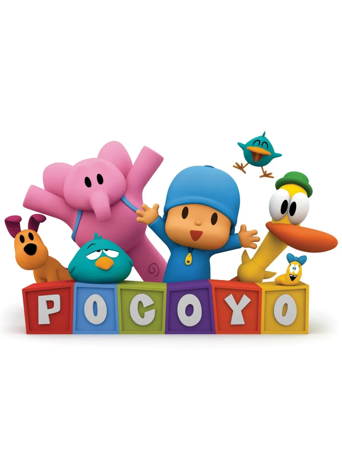 Imagen de los personajes de la serie de animación 3D Pocoyó, trabajo de Sergio Galán, profesor de Animación 3D de TRAZOS, escuela de arte digital en Madrid