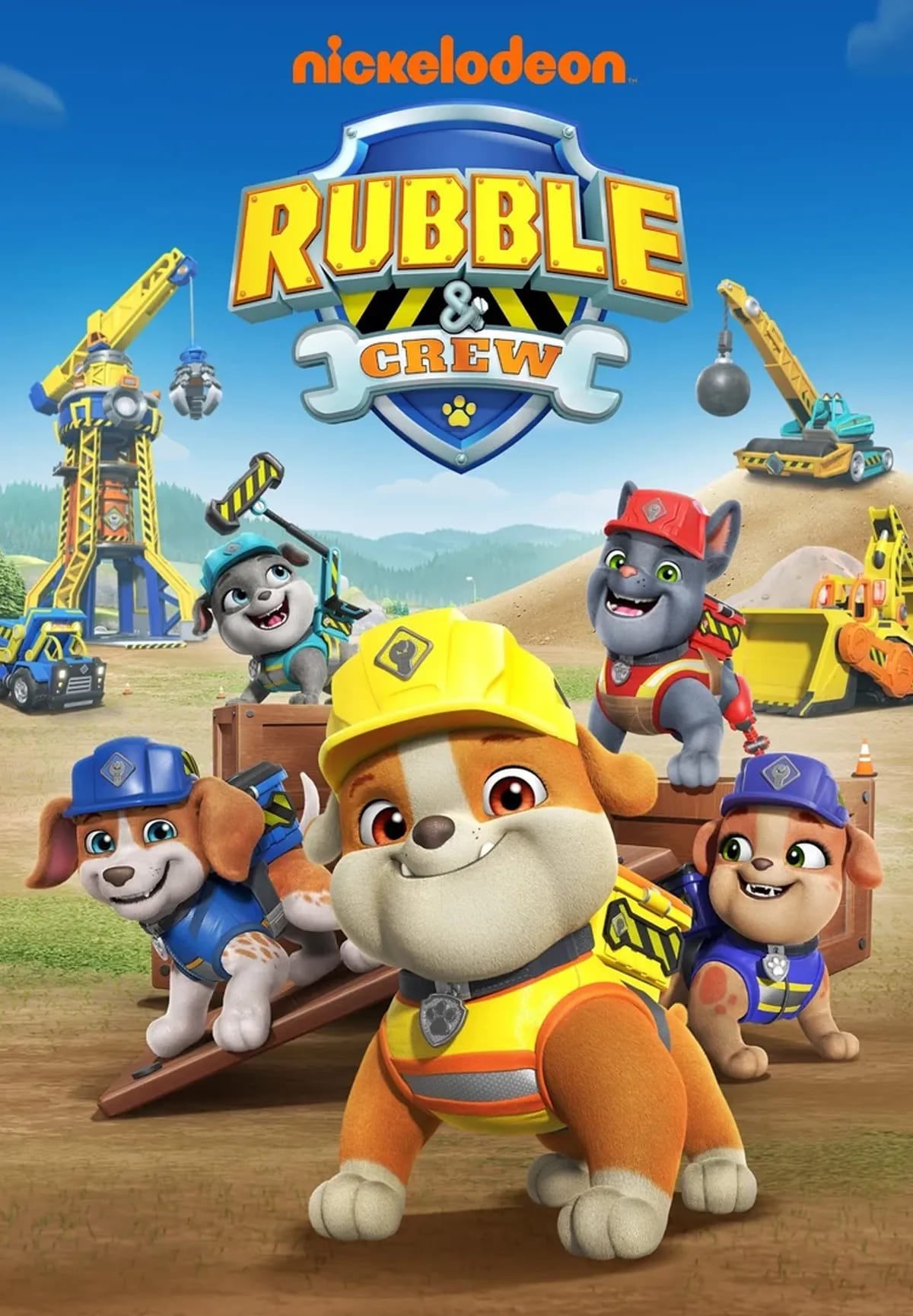 Cartel de la serie de animación 3D Rubble y su equipo (Rubble & Crew) de Nickelodeon, trabajo de Sergio Galán, profesor de Animación 3D de TRAZOS, escuela de arte digital en Madrid