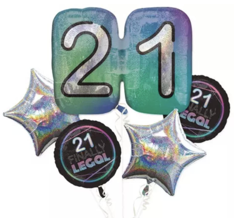 Finally 21 Foil Balloon Bouquet