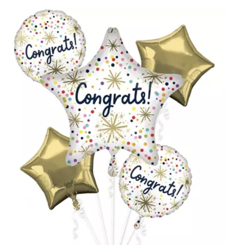 Congrats Foil Balloon Bouquet