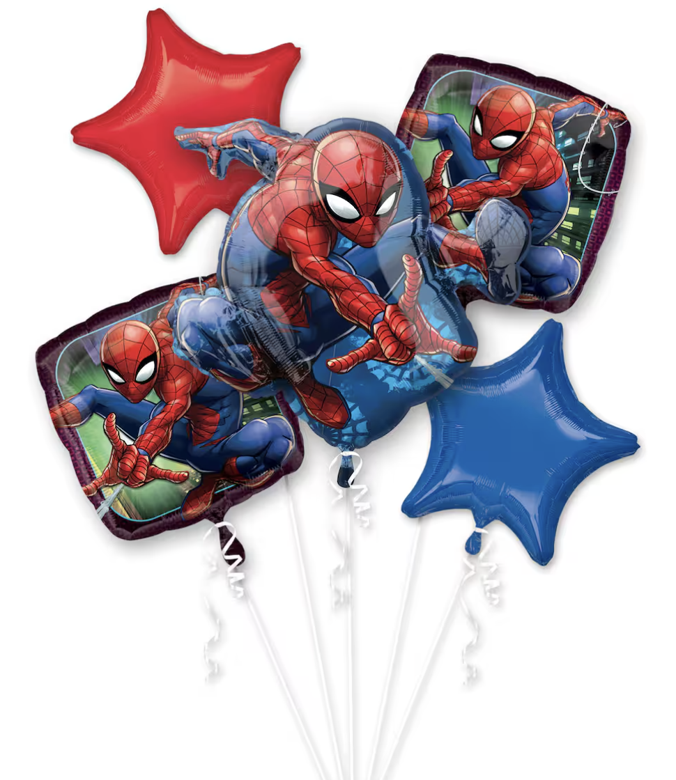Spider-Man 5-Piece Foil Balloon Bouquet
