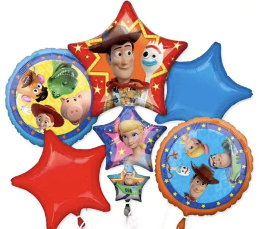 Toy Story 4 Foil Balloon Bouquet, 5pc