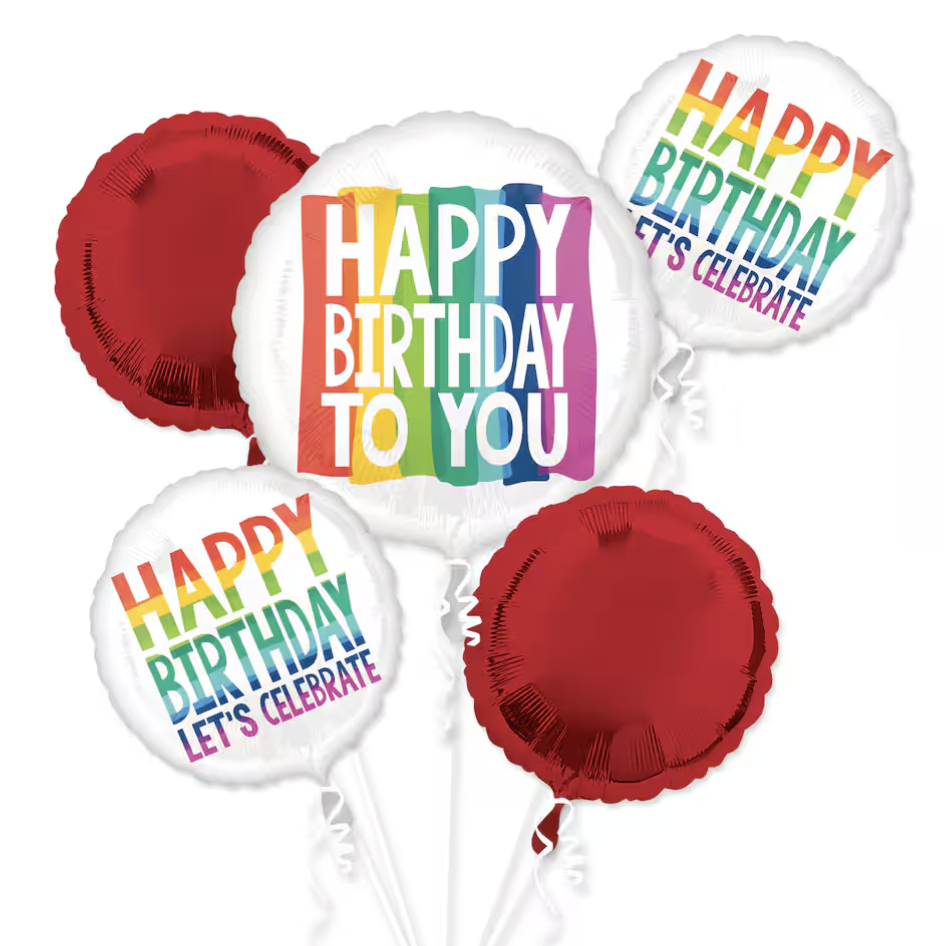 Rainbow Wishes Foil Balloon Bouquet