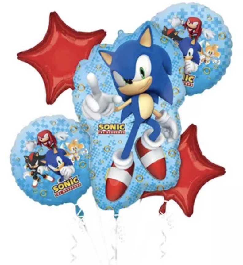 Sonic the Hedgehog Foil Balloon Bouquet