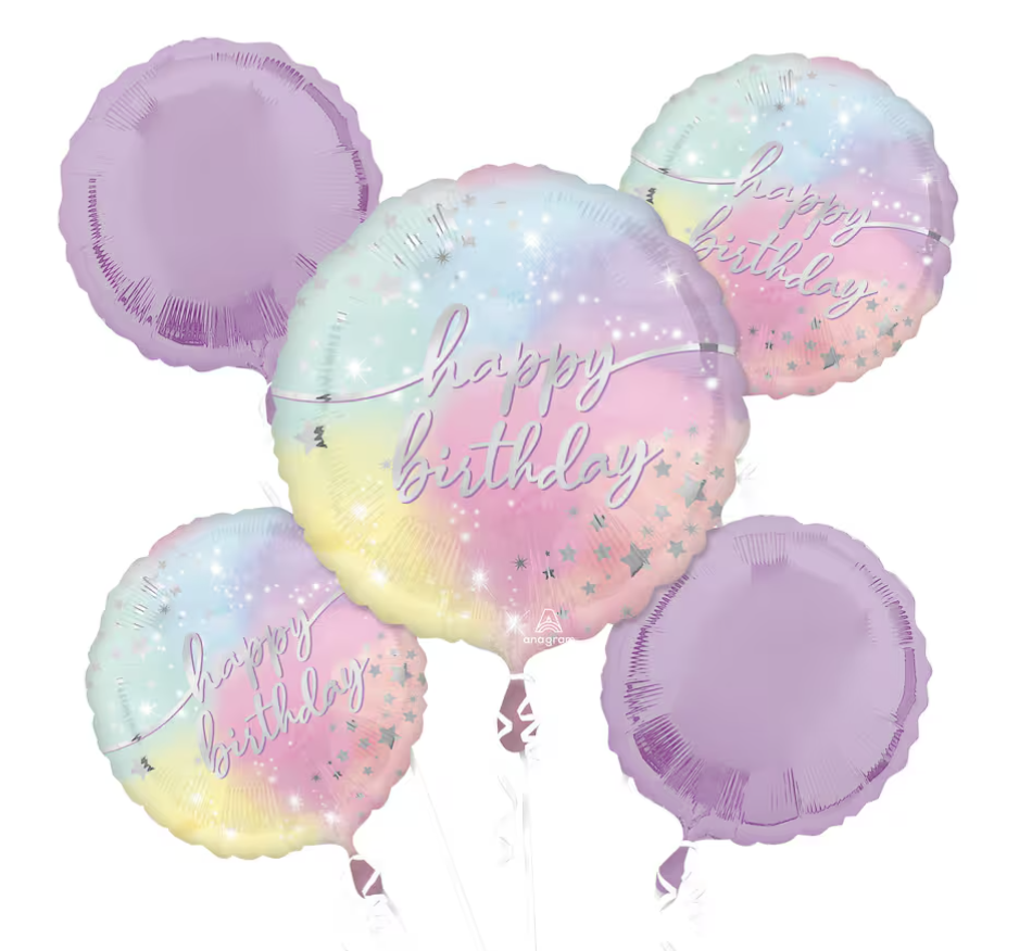 Luminous Birthday Foil Balloon Bouquet