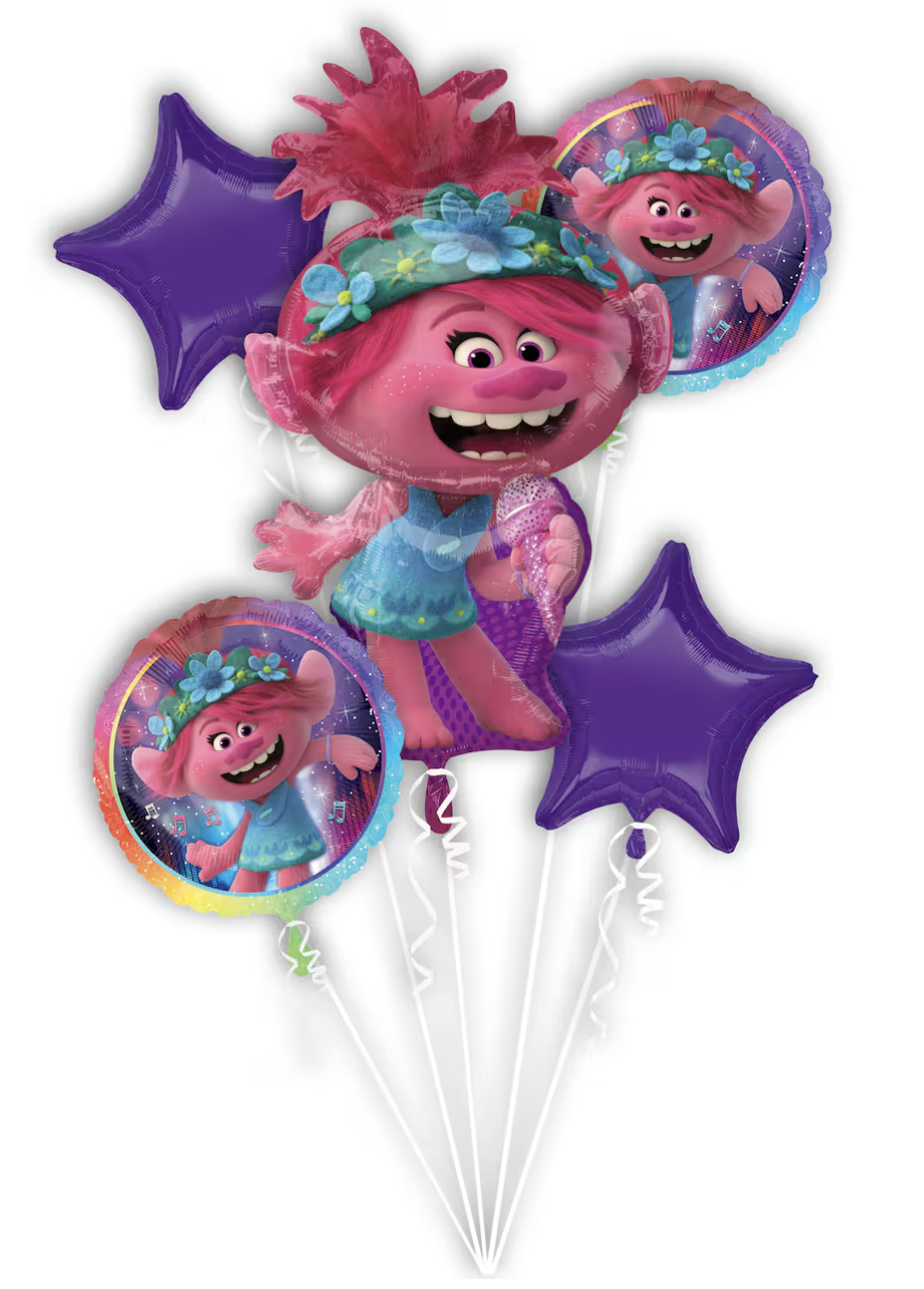 Trolls World Tour 5-Piece Foil Balloon Bouquet