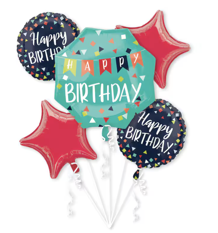 Reason to Celebrate 5-Piece Foil Balloon Bouquet