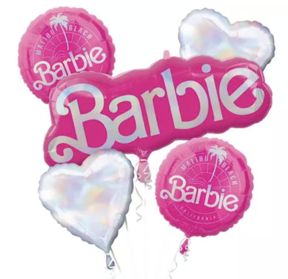 Barbie Foil Balloon Bouquet, 5pc