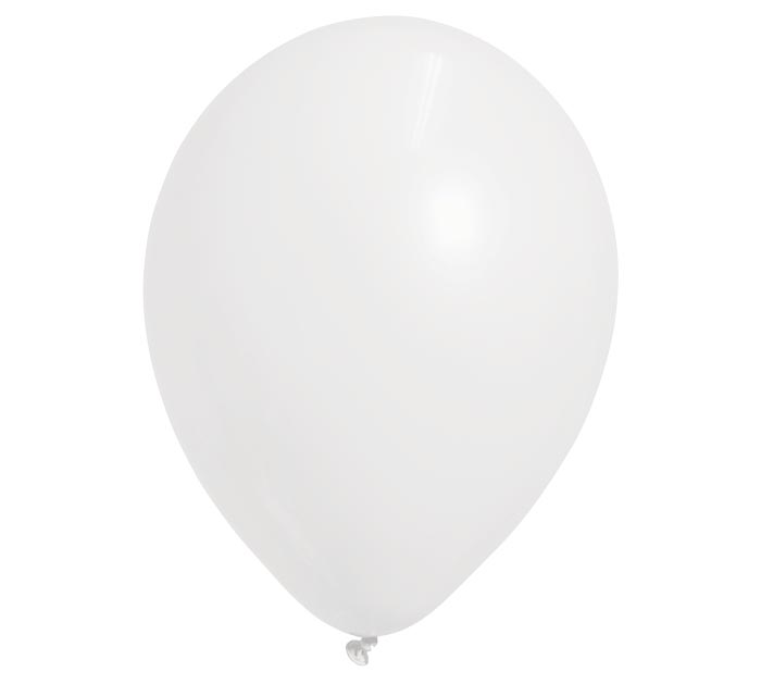 White Solid Latex Balloon