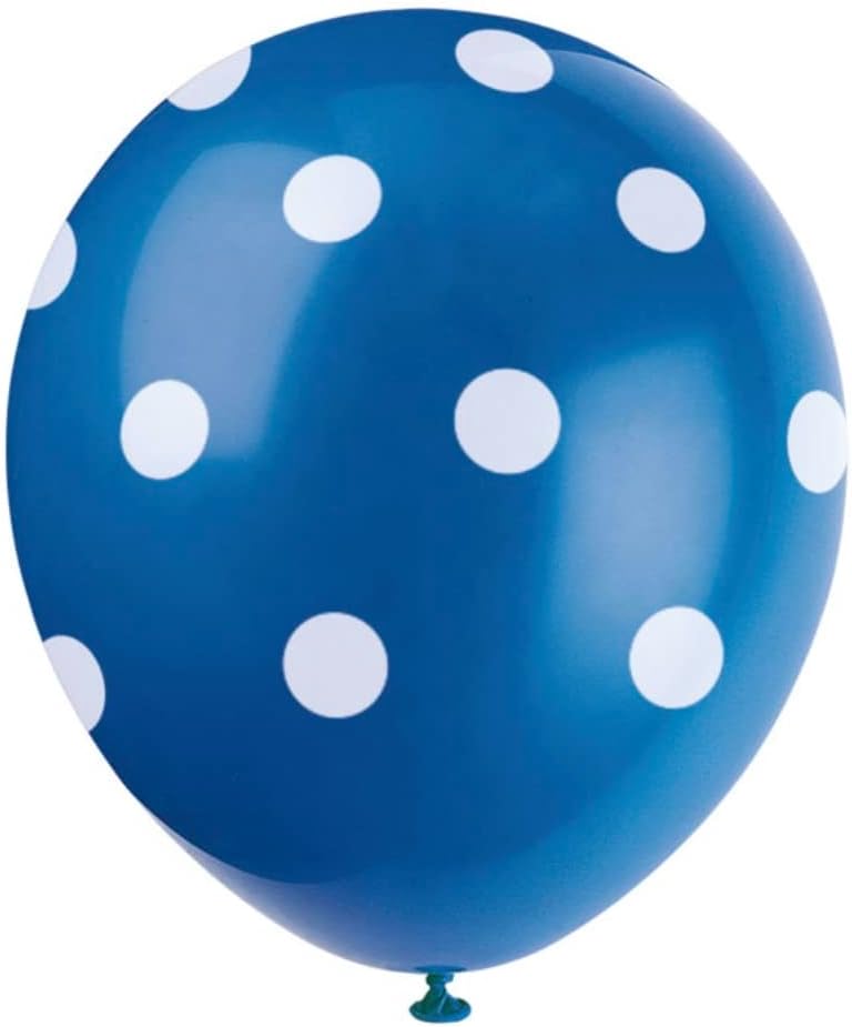 Royal Blue Dots Latex Balloons