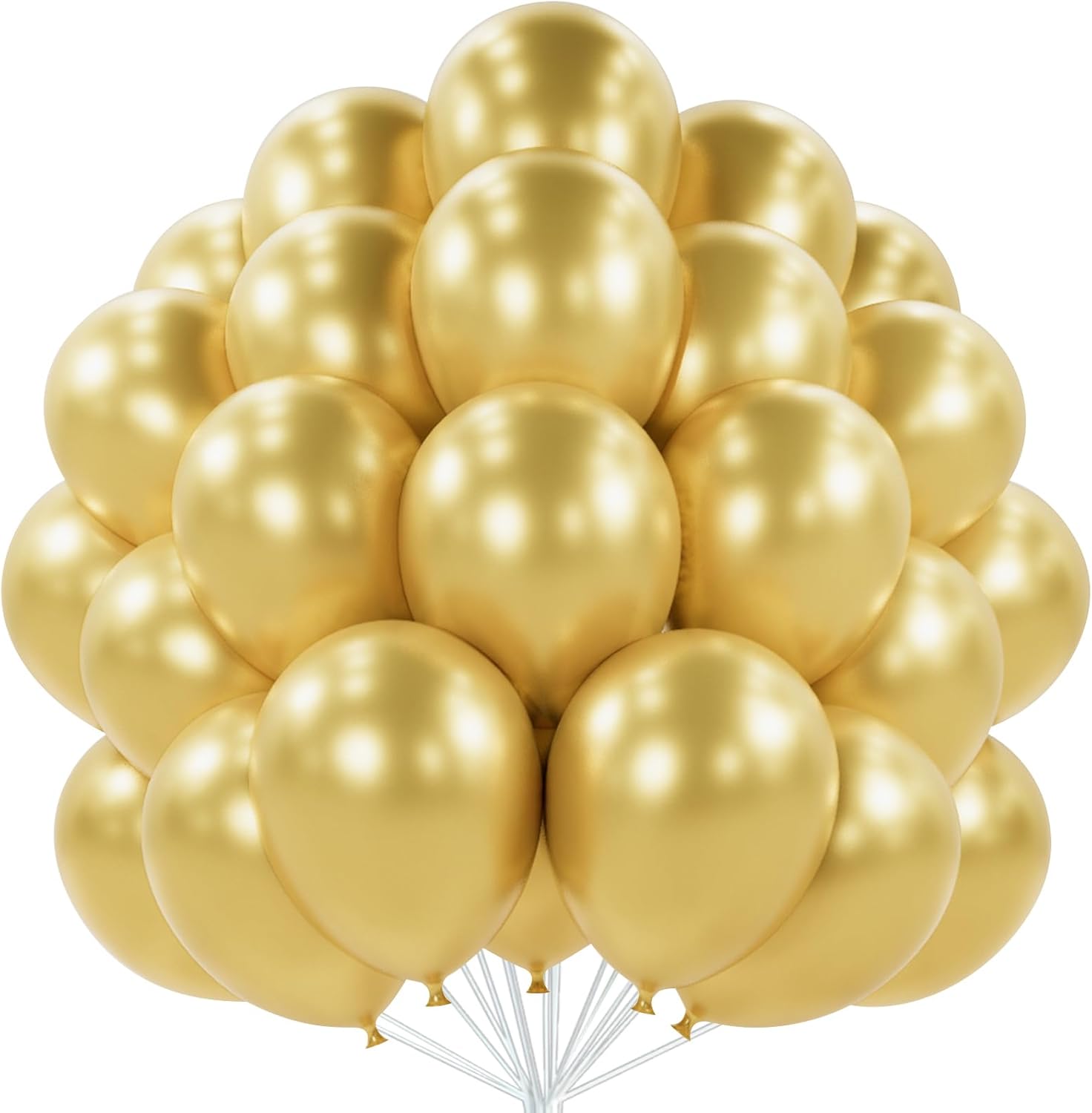 Metallic Gold Latex Balloons 100 ct