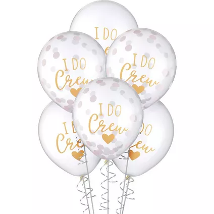  I Do Crew Latex Balloons 6pc