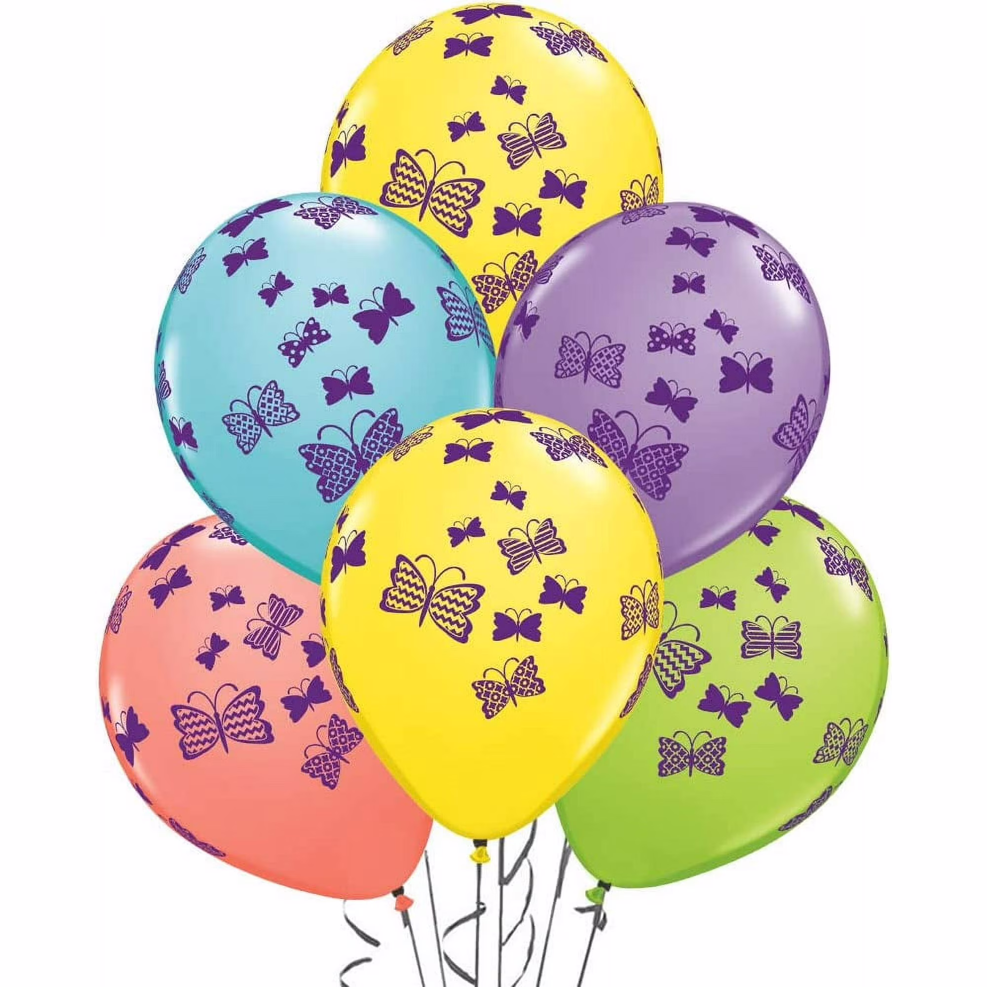 Butterfly Latex Balloons Assorted 6ct