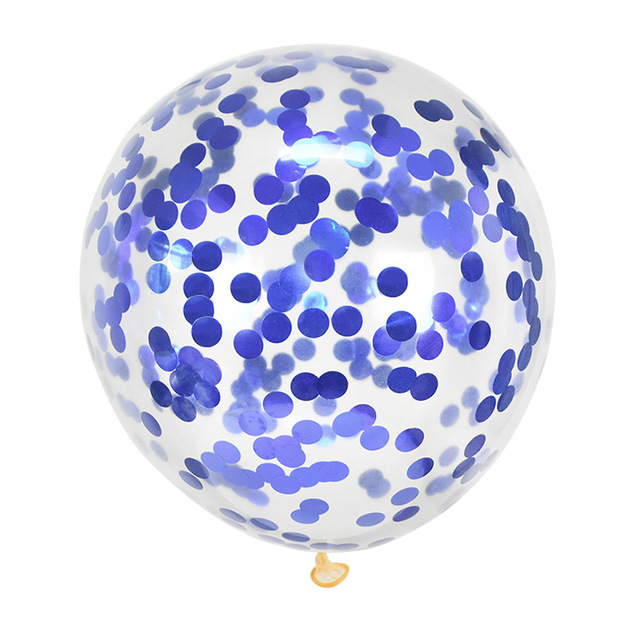 Royal Blue Confetti Latex Balloons 6 ct
