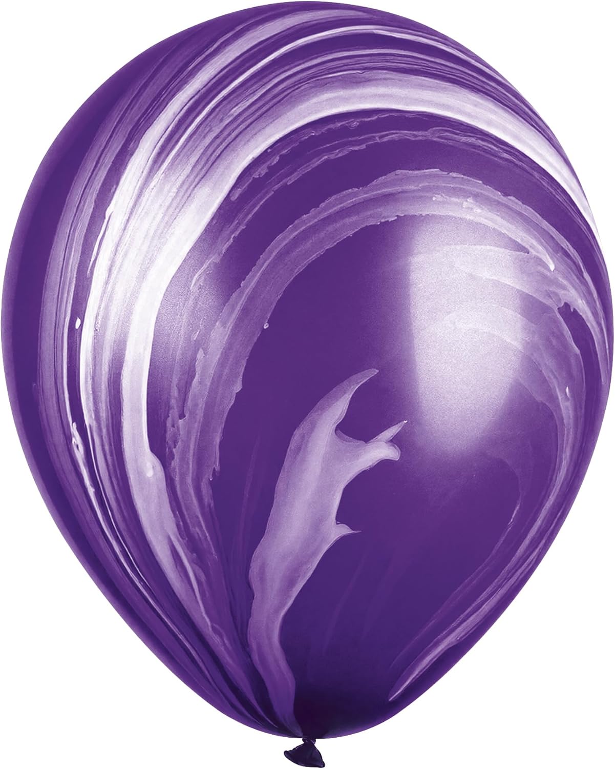 Purple Marble Latex Balloons 4ct
