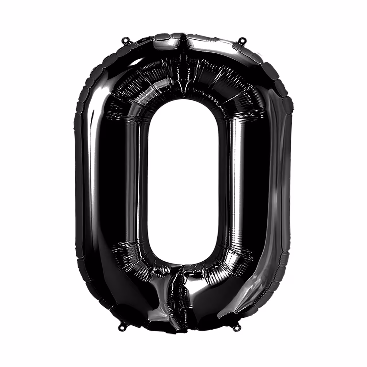 Black Number 0 Foil Balloon 34"