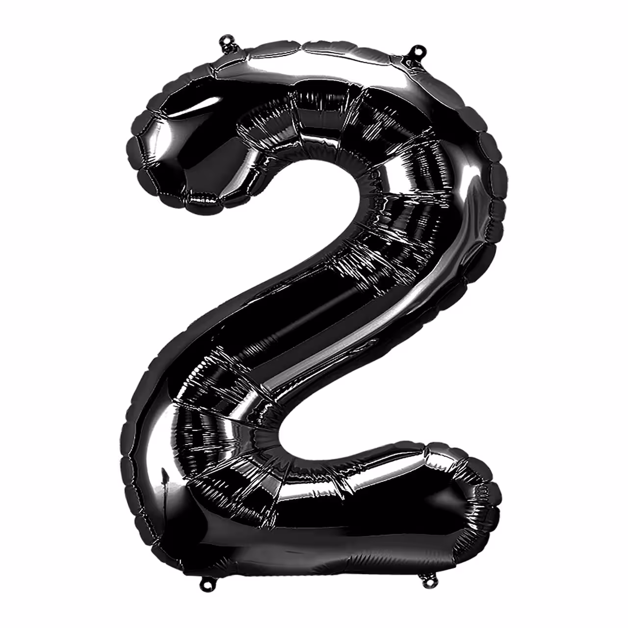 Black Number 2 Foil Balloon 34"