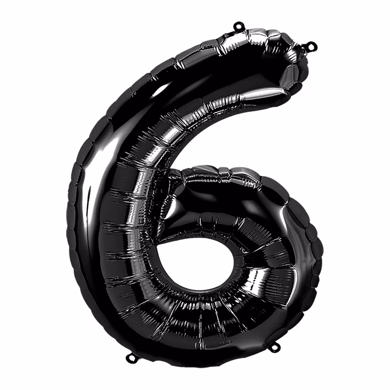 Black Number 6 Foil Balloon 34"
