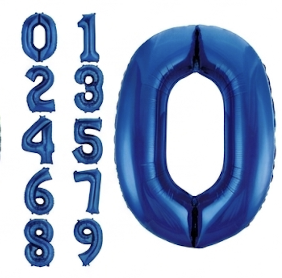  Royal Blue Number Balloons