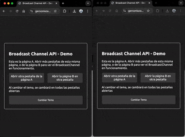 Broadcast Channel API