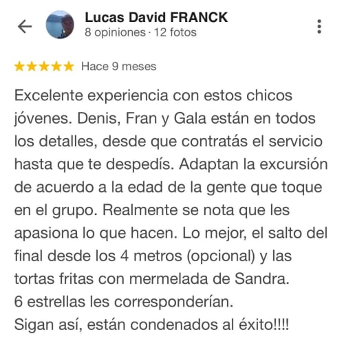 Opinión valorando la organización de la actividad