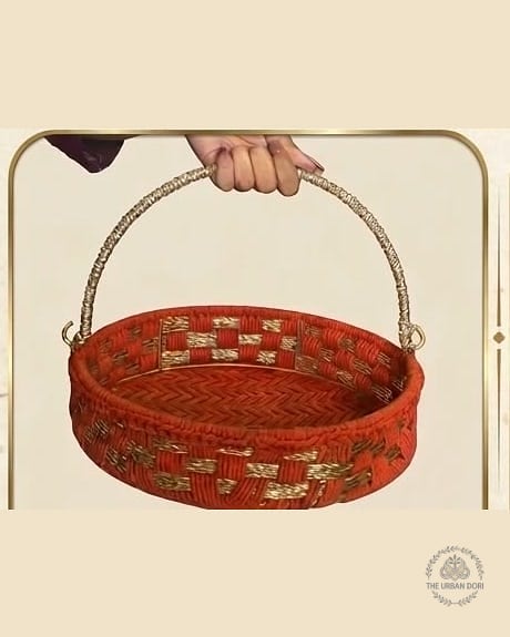 Zari Handle Gift Basket — handcrafted zari & jute baskets by The Urban Dori