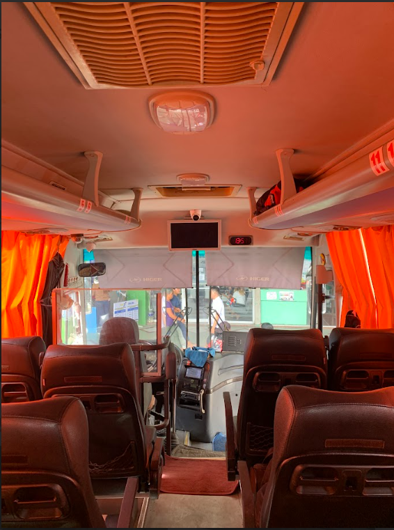 Lazyboy coach — passenger charging port