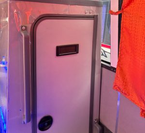 Lazyboy coach — on-board toilet