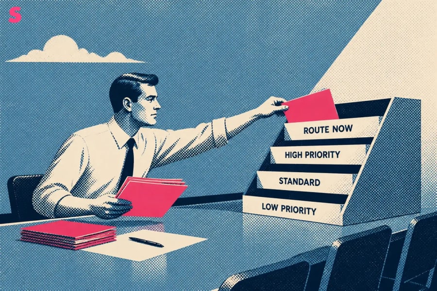 How do account discovery platforms score and prioritize in-market accounts for sales?