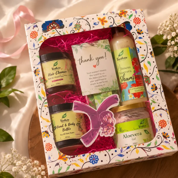 Vaidista gift box with floral packaging