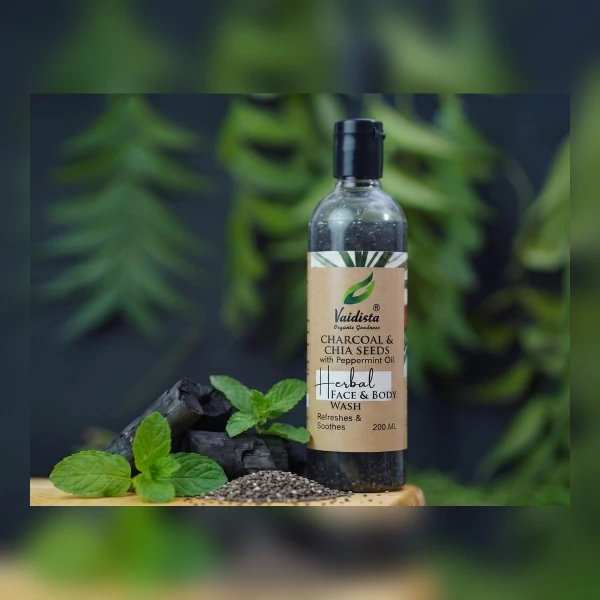 Charcoal & Chia Seeds with Peppermint Oil Body Wash