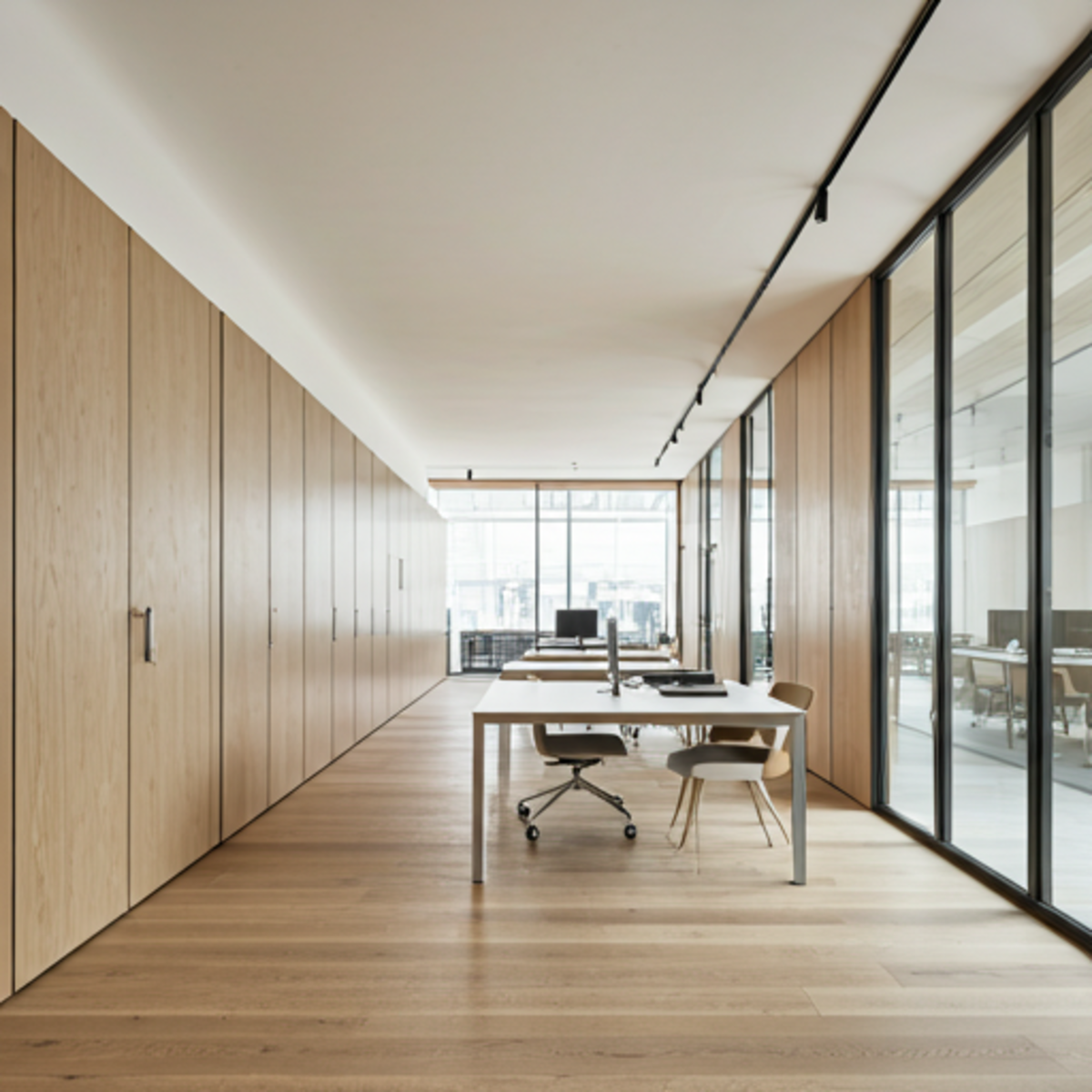 Modern minimalist architectural interior of a Zurich office