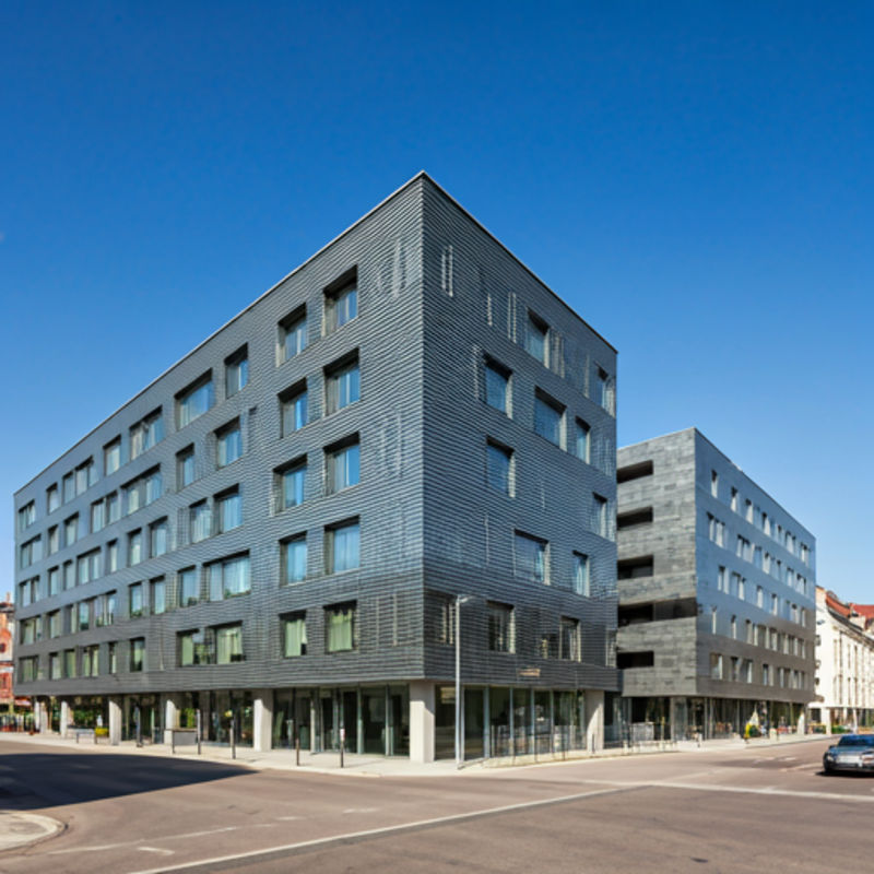 Modern Swiss skyscrapers in Zurich representing financial stability