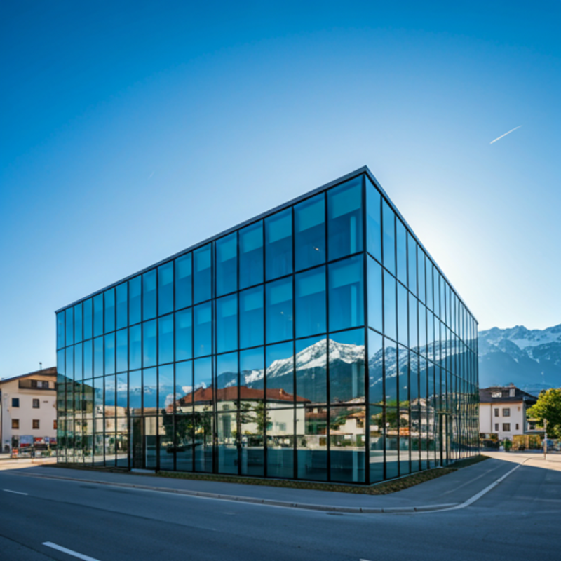 Modern Swiss architecture building