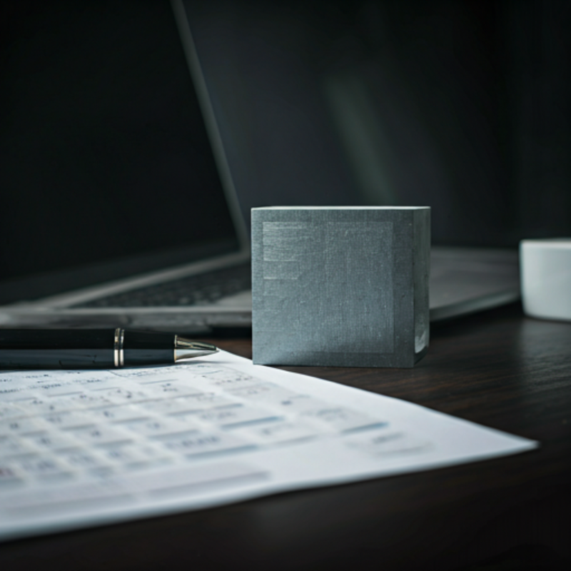 Financial calculations on a clean desk
