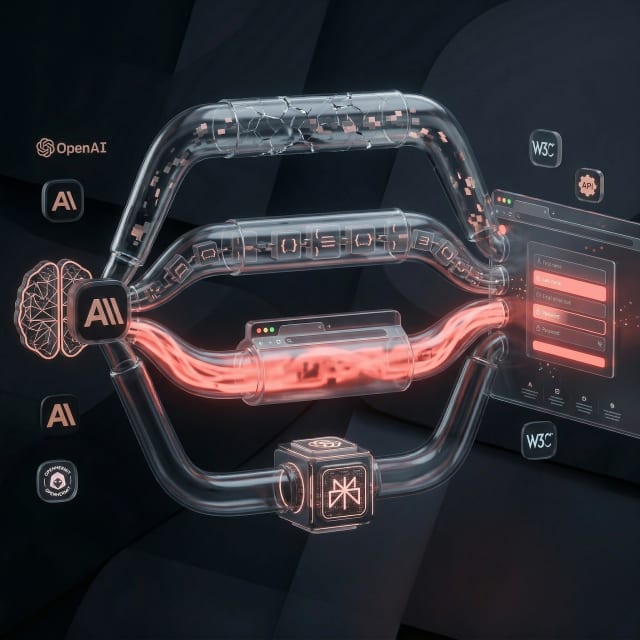 Vier Datenpfade: DOM-Scraping, OpenAPI, WebMCP, MCP-Server