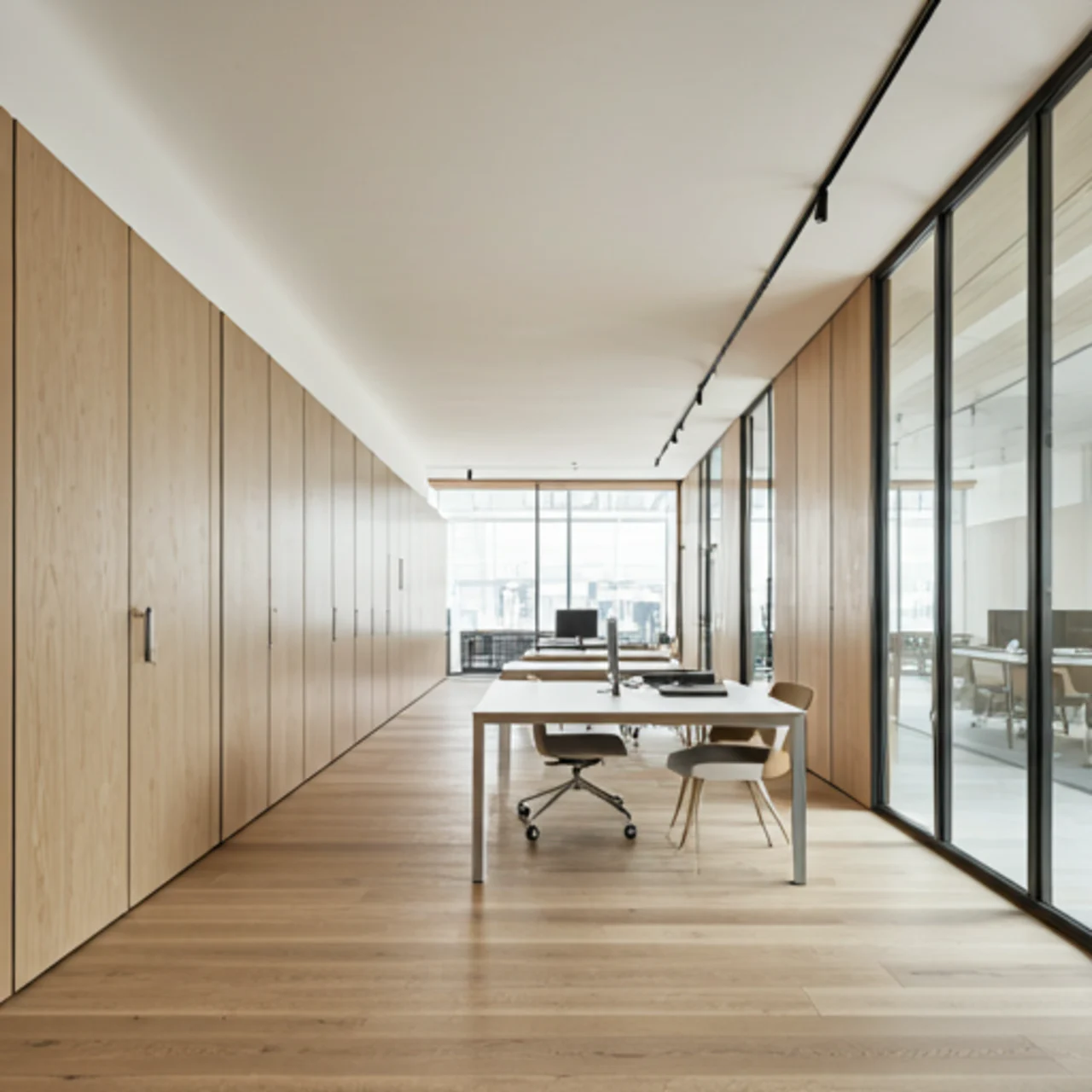 Modernes minimalistisches Büro-Interieur in Zürich