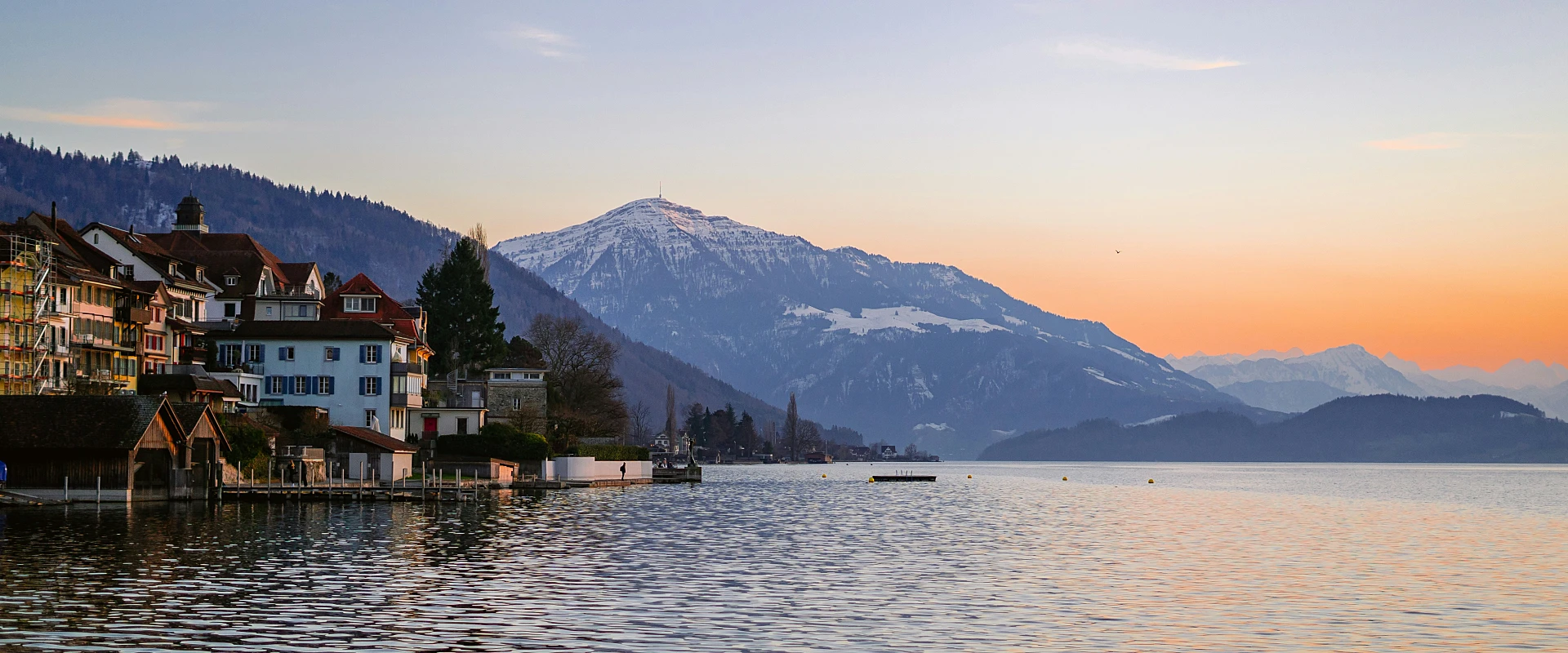 Zug lakeside and business district - Crypto Valley