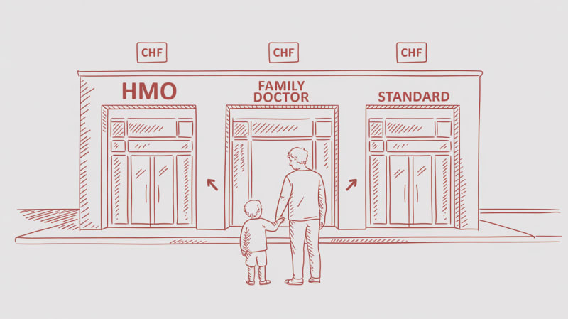 Illustration for HMO vs Family Doctor vs Standard: Best Models for Swiss Children 2025