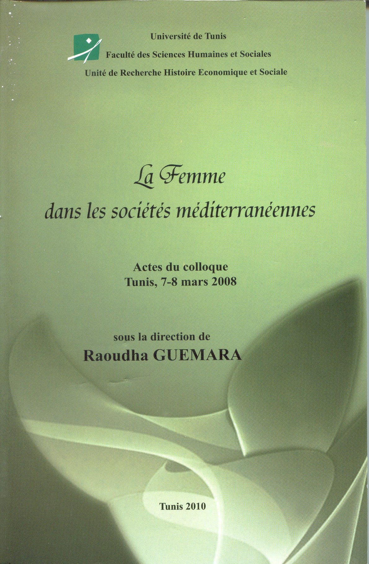 Couverture de La Femme dans les sociétés méditerranéennes